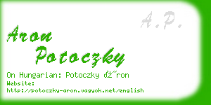 aron potoczky business card